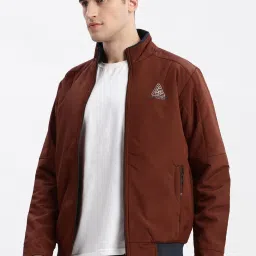 SHOWOFFFF Rust Nylon Slim Fit Solid Jacket image 3