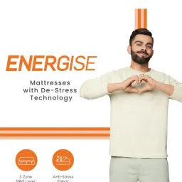 Duroflex Quboid Cream Foam Qube Cell Mattress - Single Size (72 in. L x 35 in. W) image 3