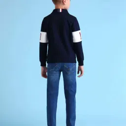 U.S. Polo Assn. Boys Blue Cotton Printed Full Sleeves Sweatshirts image 3