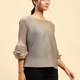 Global Republic Beige Solid Top image 3