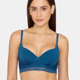 Rosaline by Zivame Dark Blue Non Wired Padded T-Shirt Bra-image-49