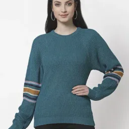 Club York Teal Blue Regular Fit Pullover-picture-17