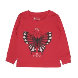 Bodycare Kids Red Printed Full Sleeves T-Shirt-image-7