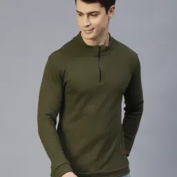 Rigo Green Slim Fit Self Design T-Shirt-picture-34