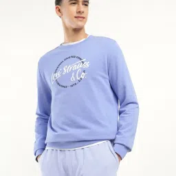 Levi's Blue Cotton Regular Fit Printed Sweatshirt image 3