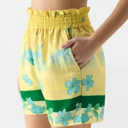 The Souled Store Yellow Printed Shorts image 3