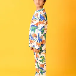 Anthrilo Boys White Printed Pyjama Set image 3