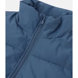 United Colors of Benetton Kids Blue Solid Jacket image 3