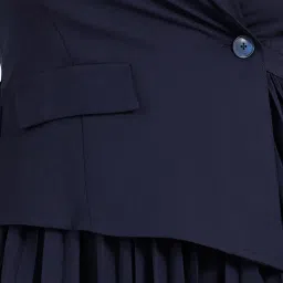 Styli Navy Blue Polyester Flared Dresses image 3
