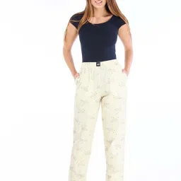 Bewakoof Cream Printed Pyjamas image 3