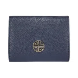 Carlton London Navy Small Tri-Fold Wallet for Women image 3