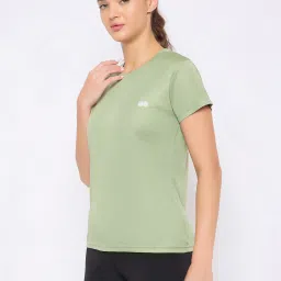 Clovia Green Polyester Regular Fit T-Shirt image 3