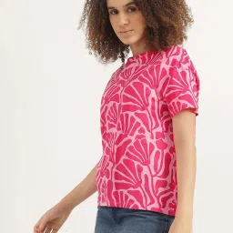 United Colors of Benetton Pink Printed Top image 3