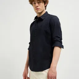 THE BEAR HOUSE Black Cotton Slim fit Shirts image 3