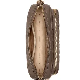 Guess Dark Taupe Quilted Anning Crossbody Camera Bag image 3