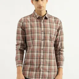 United Colors Of Benetton Beige Slim Fit Checks Shirt-picture-16