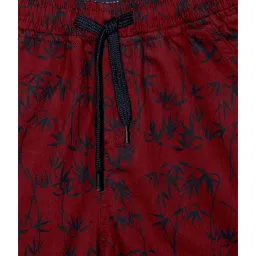 Kiddopanti Kids Maroon Printed Shorts image 3