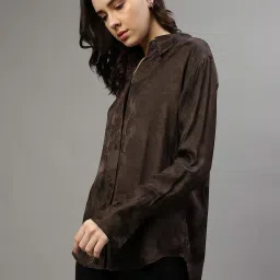 Gant Brown Floral Print Shirt image 3