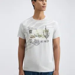 Pepe Jeans Grey Cotton Slim Fit Printed T-Shirt-image-21