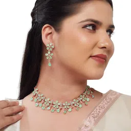 R A Enterprises Rose Gold-Plated Alloy Jewellery Set-picture-1