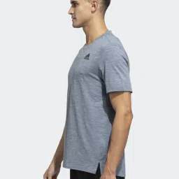 Adidas Grey Regular Fit Texture Sports T-Shirt image 3