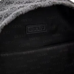 Guess Coal & Black Milano Compact Self Design Backpack image 3