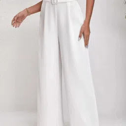 Kotty White Plain Trousers image 3