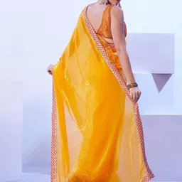 Mitera Sequinned Satin Saree image 2