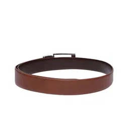 Louis Philippe Men Textured Leather Wide Belt image 3