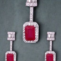 Taraash 925 Sterling Silver Coloured Stones Sets for Women-picture-9