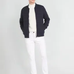 U.S. Polo Assn. Denim Co. Navy Blue Regular Fit Quilted Bomber Jacket image 5