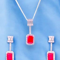 Taraash 925 Sterling Silver Coloured Stones Sets for Women-picture-10