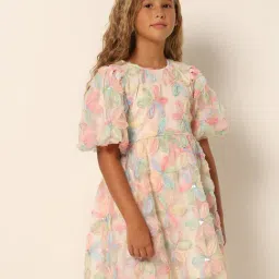 VERO MODA GIRL White Floral Print Fit & Flare Dress-picture-18