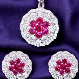 Taraash 925 Sterling Silver Coloured Stones Sets for Women-picture-30