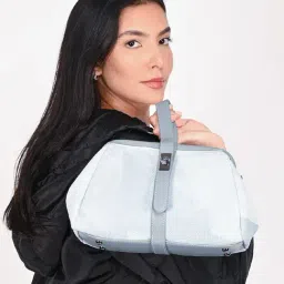 Odette Blue Textured Handbag-image-0