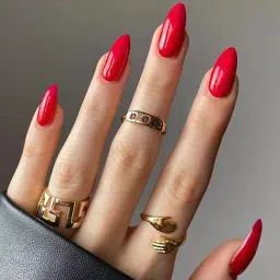 Gush Nailed It Press On Nails Candy Apple Red Kit - Medium Almond image 2