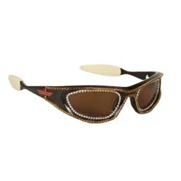 Voyage Brown Wraparound Polarised and UV Protected Lens Unisex Sunglasses-image-84