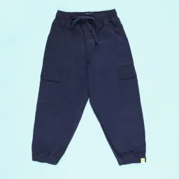 Kiddopanti Boys Navy Cotton Trackpants-picture-40