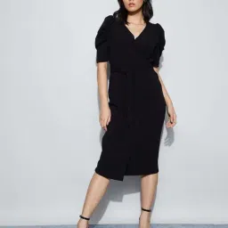 Code By Lifestyle Black Regular Fit Dress-image-33