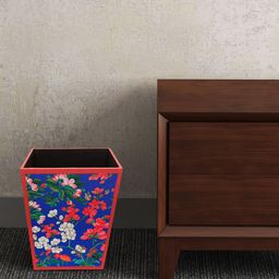SEJ by Nisha Gupta Blue & Pink Printed Wooden Open Dry Bin-picture-45