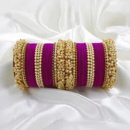 zsp Set Of 40 Artificial Stones Studded & Beaded Bangles-picture-21