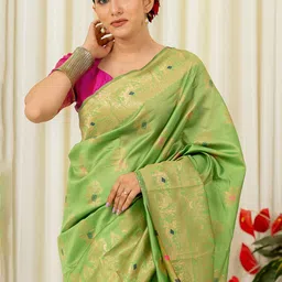 KALINI Woven Design Zari Banarasi Saree-picture-35