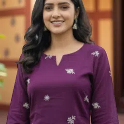 Satjal Fab Women Ethnic Motifs Embroidered Regular Thread Work Kurta with Trousers image 2