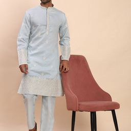 Pro-Ethic STYLE DEVELOPER Men Woven Design Pure Cotton Kurta with Trouser-picture-39