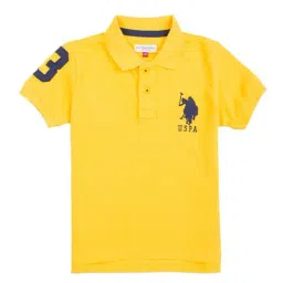 U.S. Polo Assn. Boys Yellow Printed Polo T-Shirt-image-30