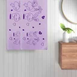 FABINALIV Set of 2 Purple Cartoon Print Cotton Kids Bath Towels (110X56 cm)-picture-24