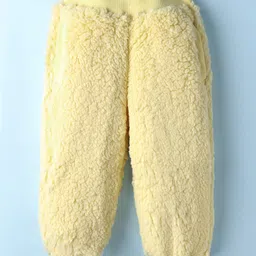 Little Kangaroos Woven Full Length Fleece & Woollen Lounge Pant - Lemon-picture-11