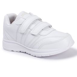 TRASE Solid Double Velcro Closure School Shoes - White-picture-39