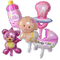 Bubble Trouble Baby Shower themed Foil balloons Pack of 5-image-20