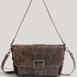 CORSICA Women Solid Structured Buckle Detail Shoulder Bag-picture-21